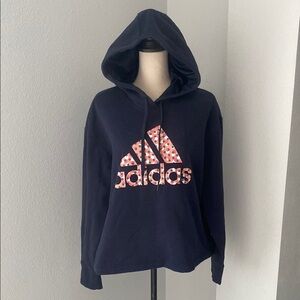 Adidas Plus Size Women's Polka-Dot Badge of Sport Hoodie
